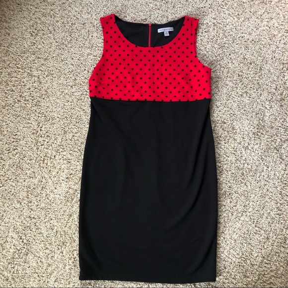 Danny & Nicole 2pc Red & Black Polka Dot Jacket Dress Set Size 8 - Picture 10 of 14